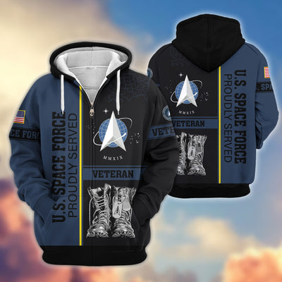 Premium US Veterans Zip Hoodie, Gifts For US Veterans, Gifts On Father's Day, Veterans Day.