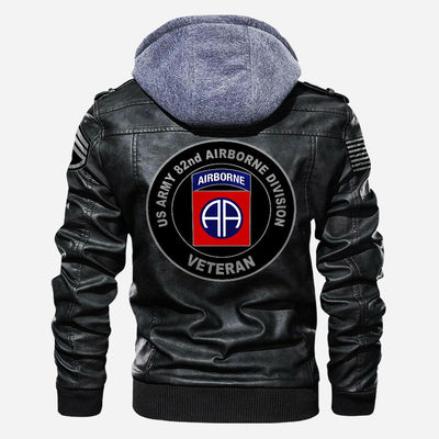 Premium Custom Unit US Army Leather Jacket, Gifts For Army Veteran, Gifts On Father's Day, Veterans Day.