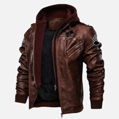 Premium Custom Unit US Army Leather Jacket, Gifts For Army Veteran, Gifts On Father's Day, Veterans Day.