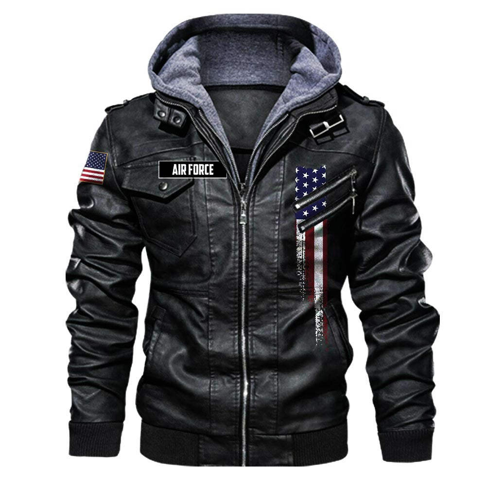 Premium Custom USAF Leather Jacket, Gifts For Air Force Veteran, Gifts On Father's Day, Veterans Day.