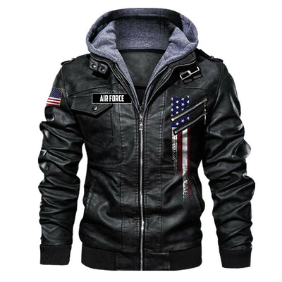 Premium Custom USAF Leather Jacket, Gifts For Air Force Veteran, Gifts On Father's Day, Veterans Day.