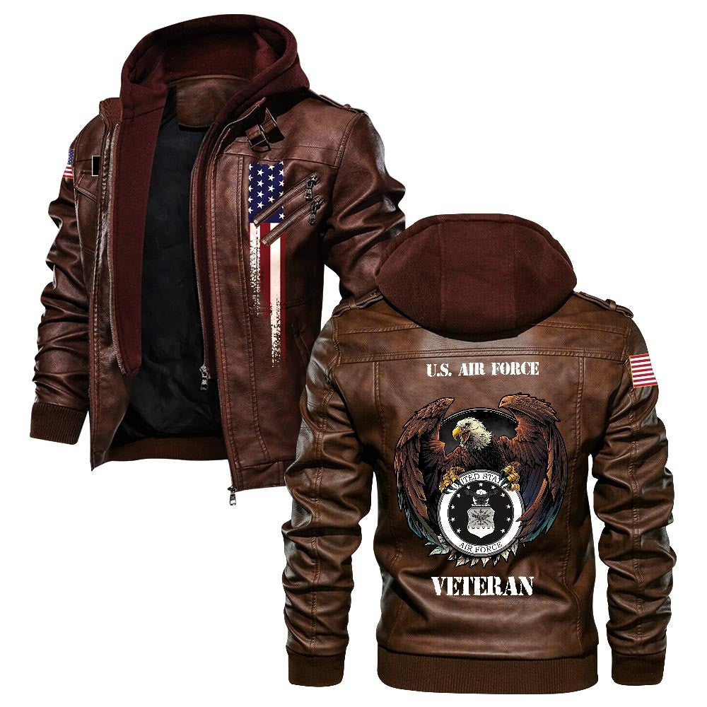 Premium Custom USAF Leather Jacket, Gifts For Air Force Veteran, Gifts On Father's Day, Veterans Day.