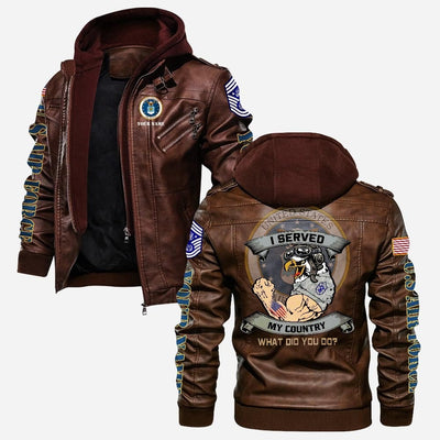 Premium Custom USAF Leather Jacket, Gifts For Air Force Veteran, Gifts On Father's Day, Veterans Day.