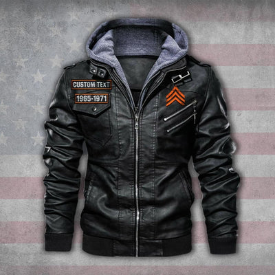 Premium Custom US Army Leather Jacket, Gifts For Army Veteran, Gifts On Father's Day, Veterans Day.