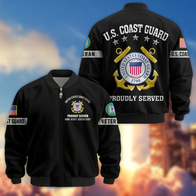 Premium US Veterans Bomber Jacket, Gifts For US Veterans, Gifts On Father's Day, Veterans Day.