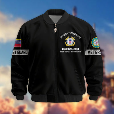 Premium US Veterans Bomber Jacket, Gifts For US Veterans, Gifts On Father's Day, Veterans Day.