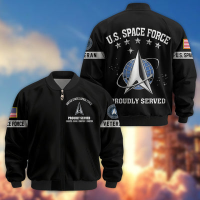 Premium US Veterans Bomber Jacket, Gifts For US Veterans, Gifts On Father's Day, Veterans Day.