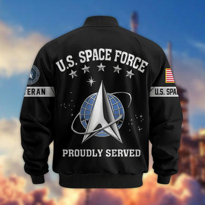 Premium US Veterans Bomber Jacket, Gifts For US Veterans, Gifts On Father's Day, Veterans Day.