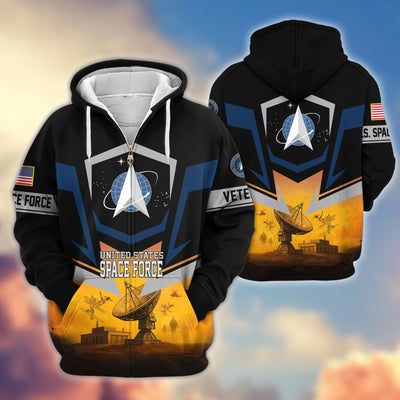 Premium US Veterans Zip Hoodie, Gifts For US Veterans, Gifts On Father's Day, Veterans Day.