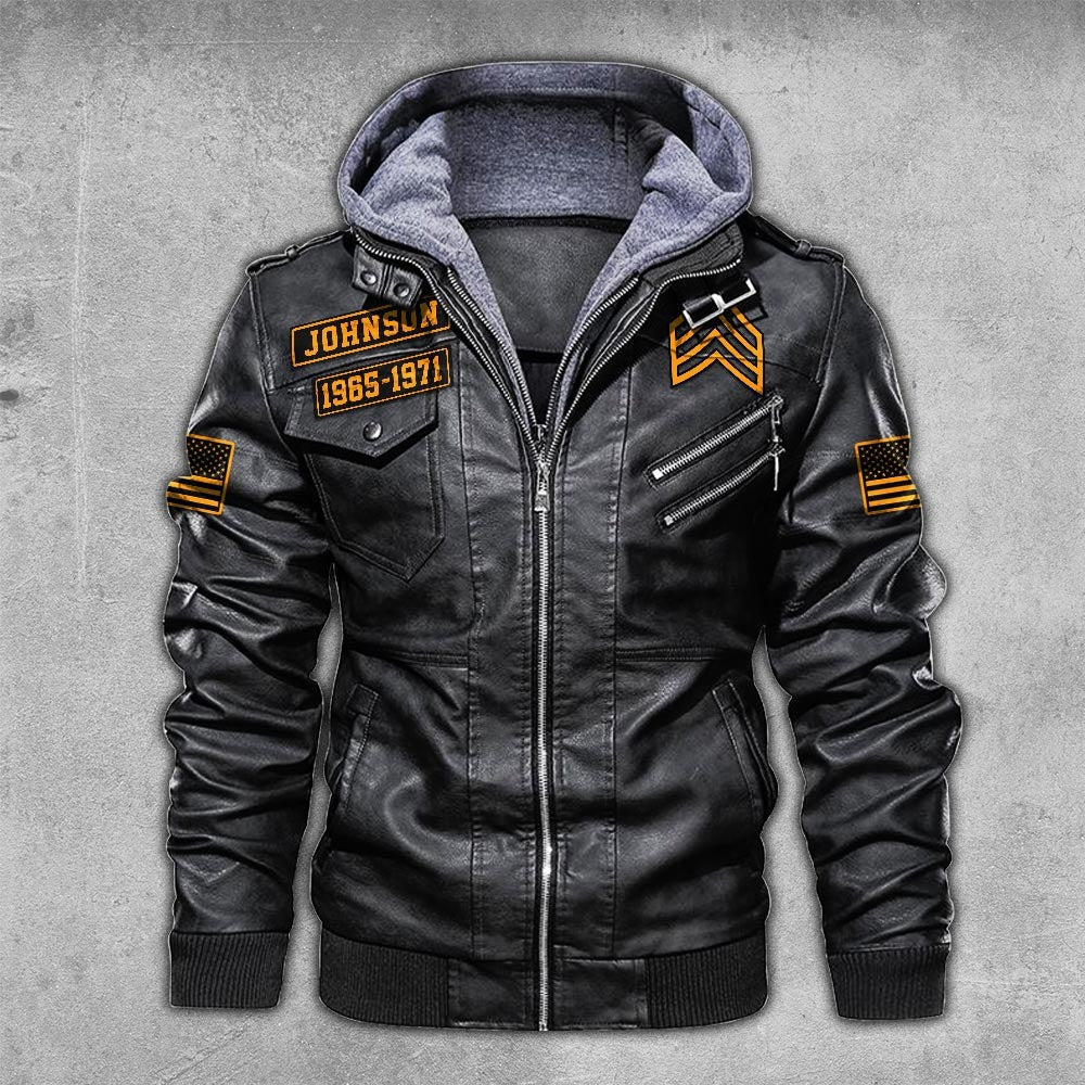 Premium Custom US Army Leather Jacket, Gifts For Army Veteran, Gifts On Father's Day, Veterans Day.