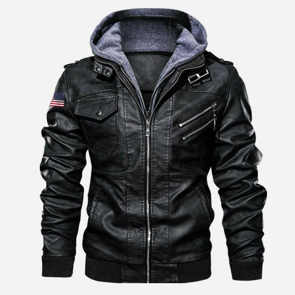 Premium USMC Leather Jacket, Gifts For Marine Veteran, Gifts On Father's Day, Veterans Day.