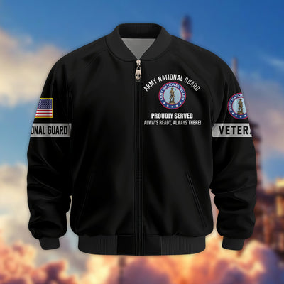 Premium US Veterans Bomber Jacket, Gifts For US Veterans, Gifts On Father's Day, Veterans Day.