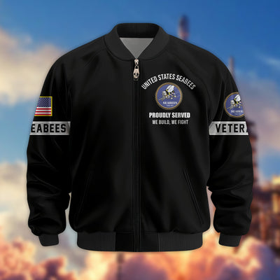 Premium US Veterans Bomber Jacket, Gifts For US Veterans, Gifts On Father's Day, Veterans Day.