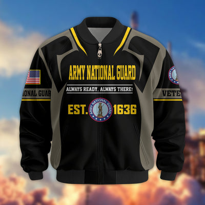 Premium US Veterans Bomber Jacket, Gifts For US Veterans, Gifts On Father's Day, Veterans Day.