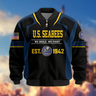 Premium US Veterans Bomber Jacket, Gifts For US Veterans, Gifts On Father's Day, Veterans Day.