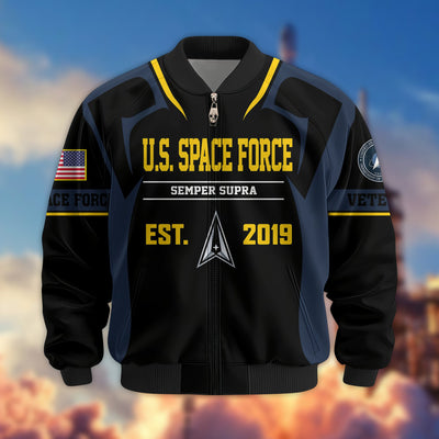 Premium US Veterans Bomber Jacket, Gifts For US Veterans, Gifts On Father's Day, Veterans Day.