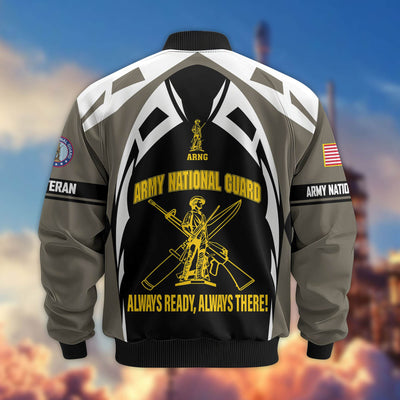 Premium US Veterans Bomber Jacket, Gifts For US Veterans, Gifts On Father's Day, Veterans Day.