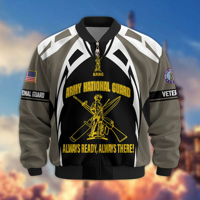Premium US Veterans Bomber Jacket, Gifts For US Veterans, Gifts On Father's Day, Veterans Day.