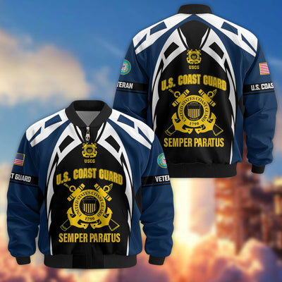 Premium US Veterans Bomber Jacket, Gifts For US Veterans, Gifts On Father's Day, Veterans Day.