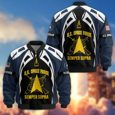 Premium US Veterans Bomber Jacket, Gifts For US Veterans, Gifts On Father's Day, Veterans Day.