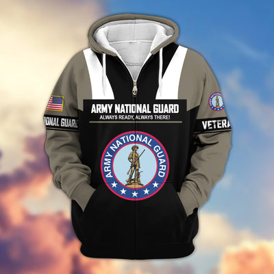 Premium US Veterans Zip Hoodie, Gifts For US Veterans, Gifts On Father's Day, Veterans Day.