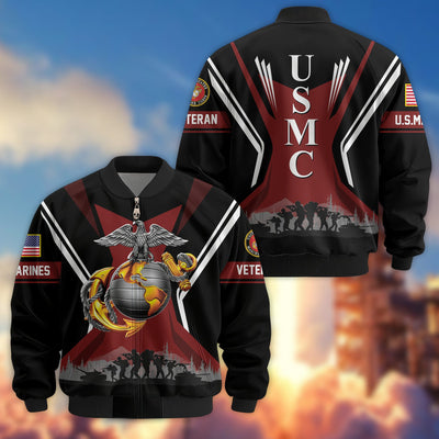 Premium US Veterans Bomber Jacket, Gifts For US Veterans, Gifts On Father's Day, Veterans Day.