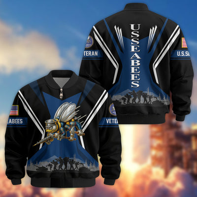 Premium US Veterans Bomber Jacket, Gifts For US Veterans, Gifts On Father's Day, Veterans Day.