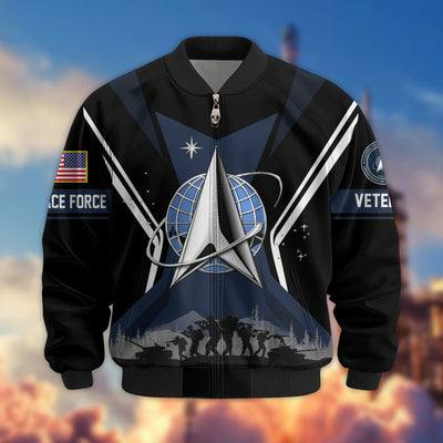 Premium US Veterans Bomber Jacket, Gifts For US Veterans, Gifts On Father's Day, Veterans Day.