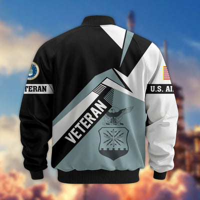Premium US Veterans Bomber Jacket, Gifts For US Veterans, Gifts On Father's Day, Veterans Day.