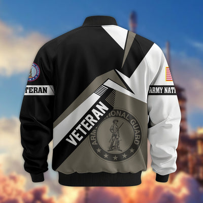 Premium US Veterans Bomber Jacket, Gifts For US Veterans, Gifts On Father's Day, Veterans Day.