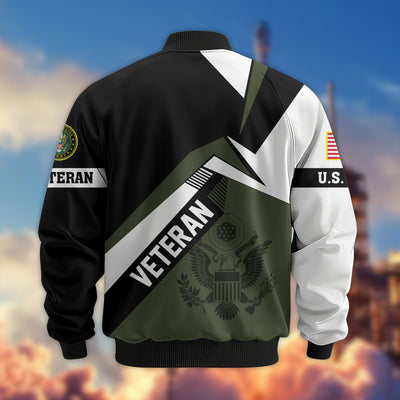 Premium US Veterans Bomber Jacket, Gifts For US Veterans, Gifts On Father's Day, Veterans Day.