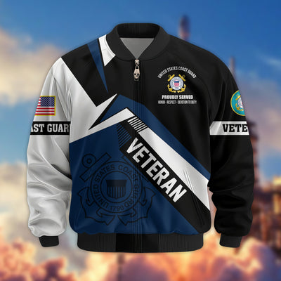 Premium US Veterans Bomber Jacket, Gifts For US Veterans, Gifts On Father's Day, Veterans Day.