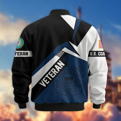 Premium US Veterans Bomber Jacket, Gifts For US Veterans, Gifts On Father's Day, Veterans Day.