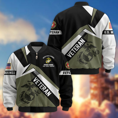 Premium US Veterans Bomber Jacket, Gifts For US Veterans, Gifts On Father's Day, Veterans Day.