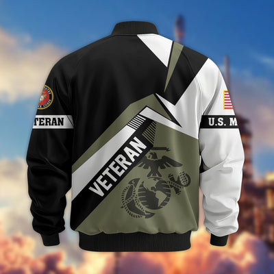 Premium US Veterans Bomber Jacket, Gifts For US Veterans, Gifts On Father's Day, Veterans Day.