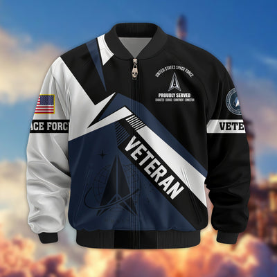 Premium US Veterans Bomber Jacket, Gifts For US Veterans, Gifts On Father's Day, Veterans Day.