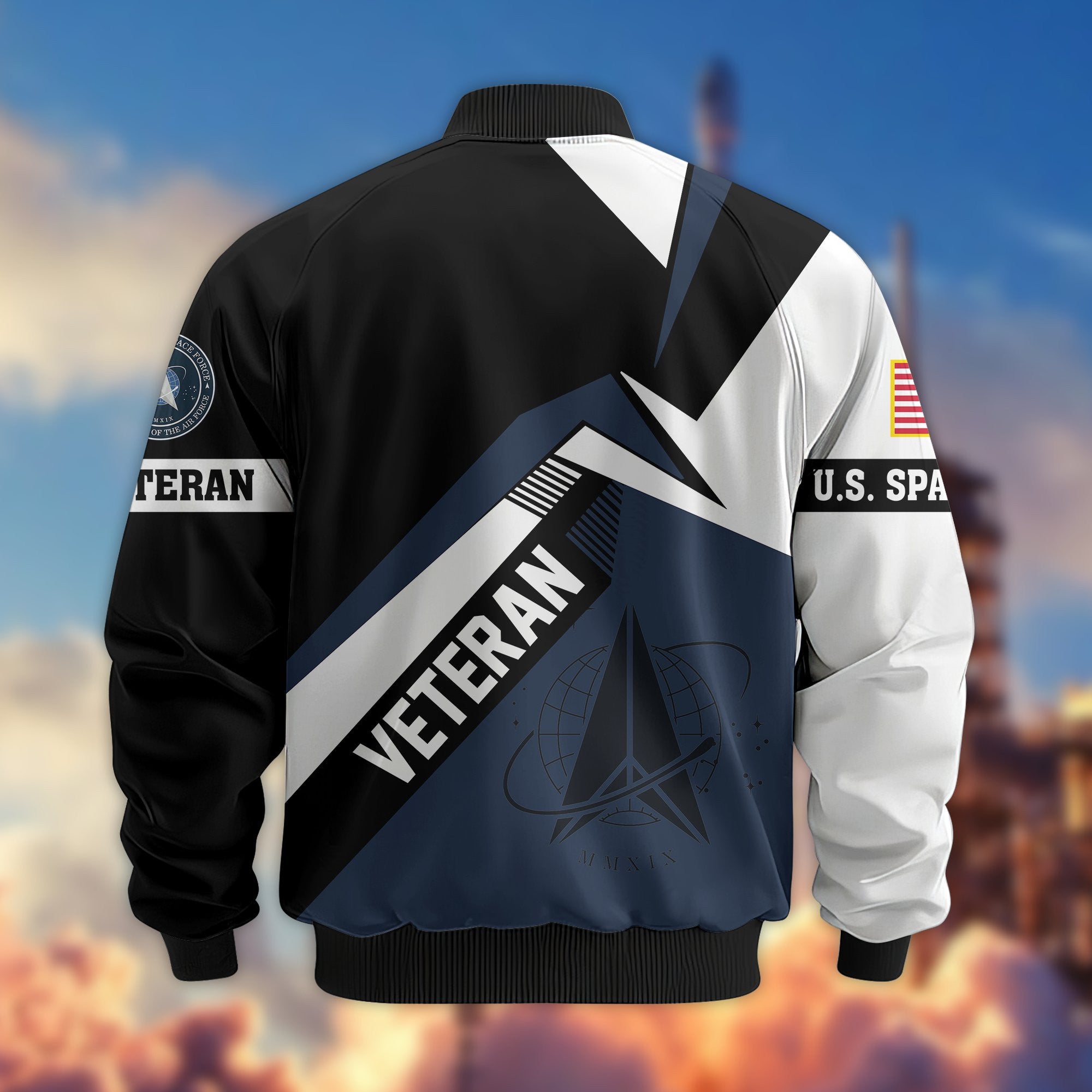 Premium US Veterans Bomber Jacket, Gifts For US Veterans, Gifts On Father's Day, Veterans Day.