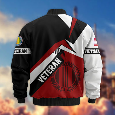Premium US Veterans Bomber Jacket, Gifts For US Veterans, Gifts On Father's Day, Veterans Day.