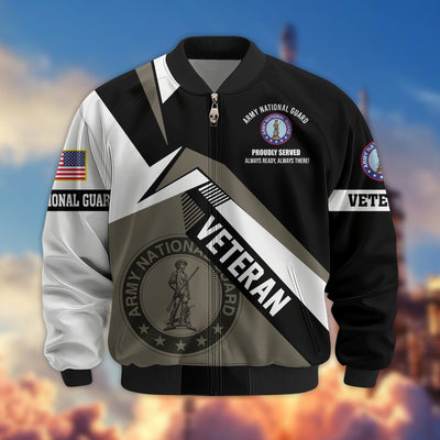 Premium US Veterans Bomber Jacket, Gifts For US Veterans, Gifts On Father's Day, Veterans Day.