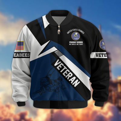 Premium US Veterans Bomber Jacket, Gifts For US Veterans, Gifts On Father's Day, Veterans Day.