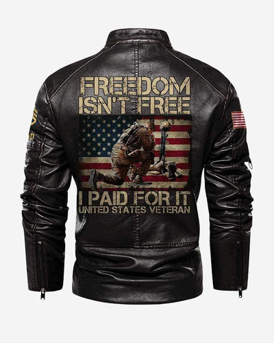 Premium Personalized US Army Veteran Leather Jacket, Gifts For Army Veteran, Gifts On Father's Day, Veterans Day.