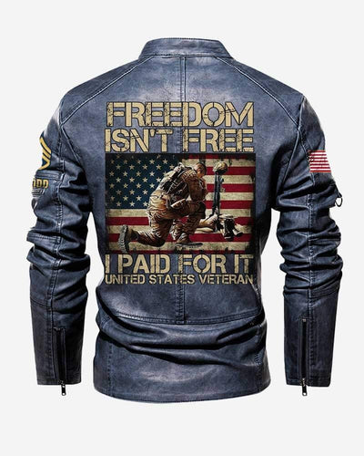 Premium Personalized US Army Veteran Leather Jacket, Gifts For Army Veteran, Gifts On Father's Day, Veterans Day.