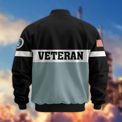 Premium US Veterans Bomber Jacket, Gifts For US Veterans, Gifts On Father's Day, Veterans Day.