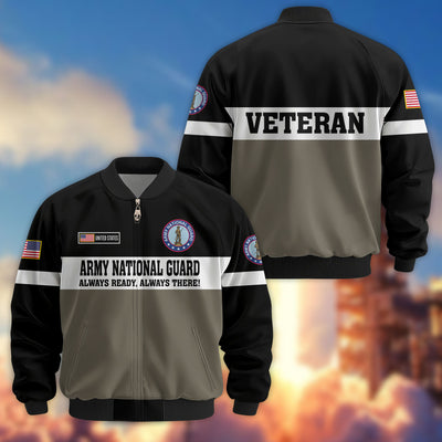 Premium US Veterans Bomber Jacket, Gifts For US Veterans, Gifts On Father's Day, Veterans Day.