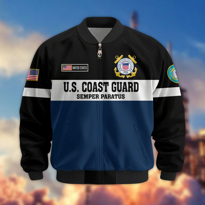 Premium US Veterans Bomber Jacket, Gifts For US Veterans, Gifts On Father's Day, Veterans Day.
