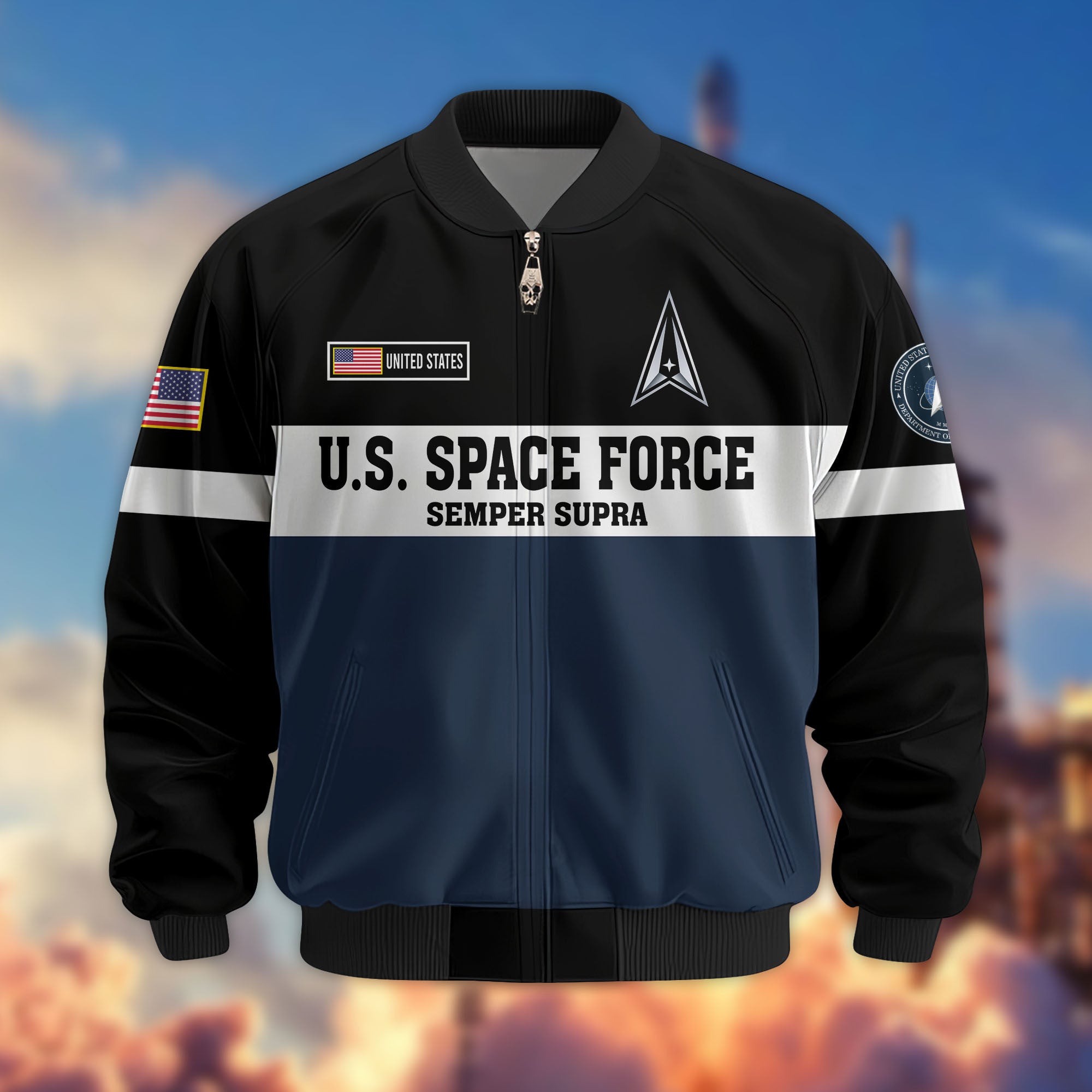 Premium US Veterans Bomber Jacket, Gifts For US Veterans, Gifts On Father's Day, Veterans Day.