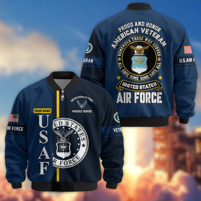 Premium Personalized US Veterans Bomber Jacket, Gifts For US Veterans, Gifts On Father's Day, Veterans Day.