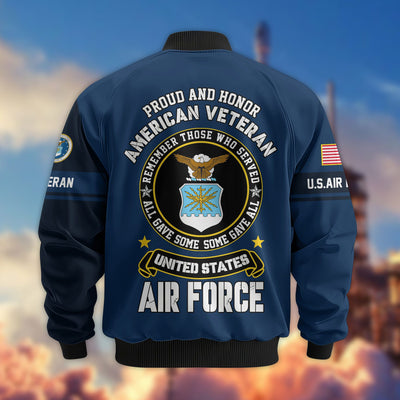 Premium Personalized US Veterans Bomber Jacket, Gifts For US Veterans, Gifts On Father's Day, Veterans Day.