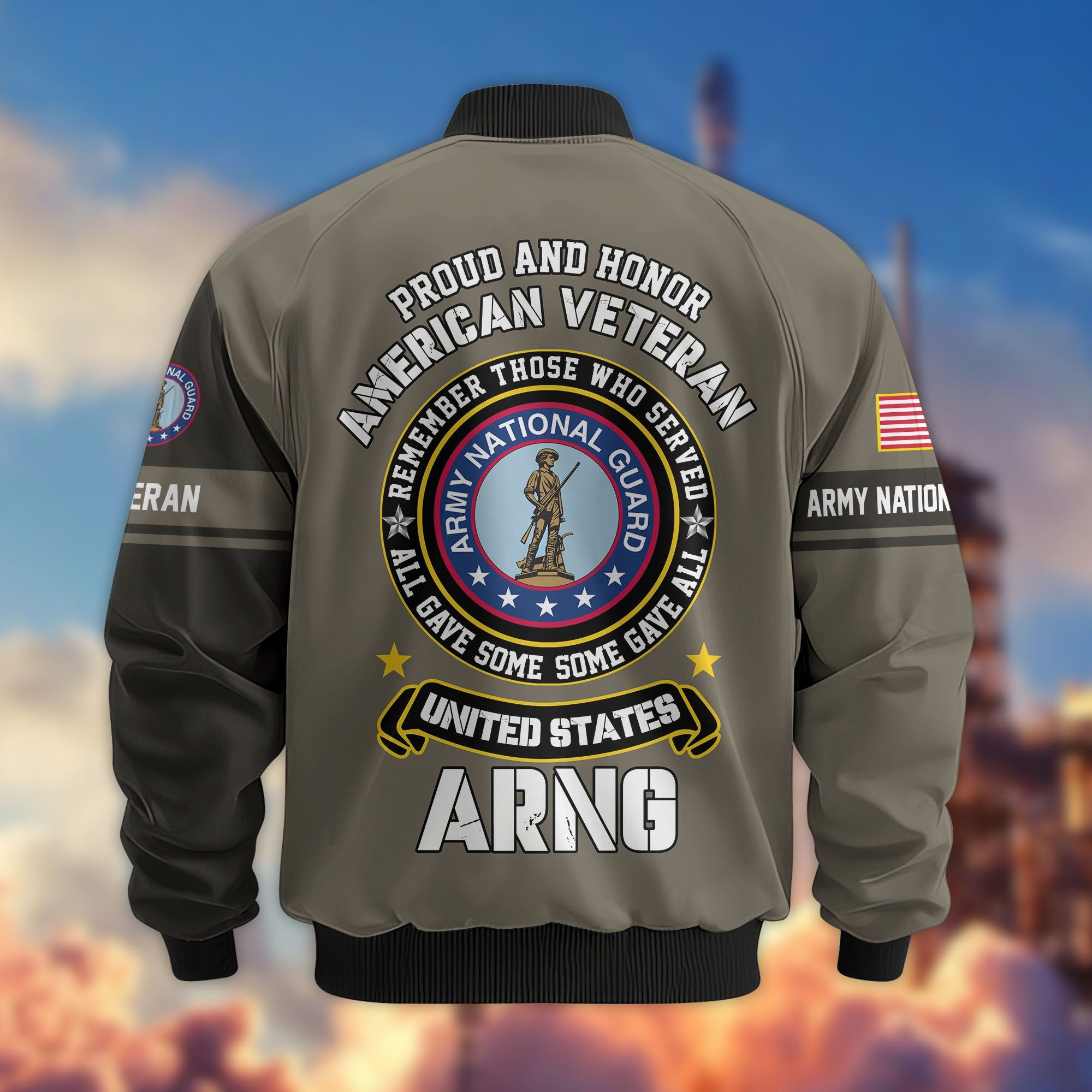 Premium Personalized US Veterans Bomber Jacket, Gifts For US Veterans, Gifts On Father's Day, Veterans Day.