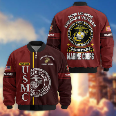 Premium Personalized US Veterans Bomber Jacket, Gifts For US Veterans, Gifts On Father's Day, Veterans Day.